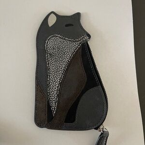 Coach Rare Gray and Brown Fox-Shaped Coin Purse